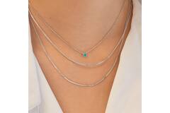  Ripple Joy - Silver / Rhodium plated - Turquoise - 45cm